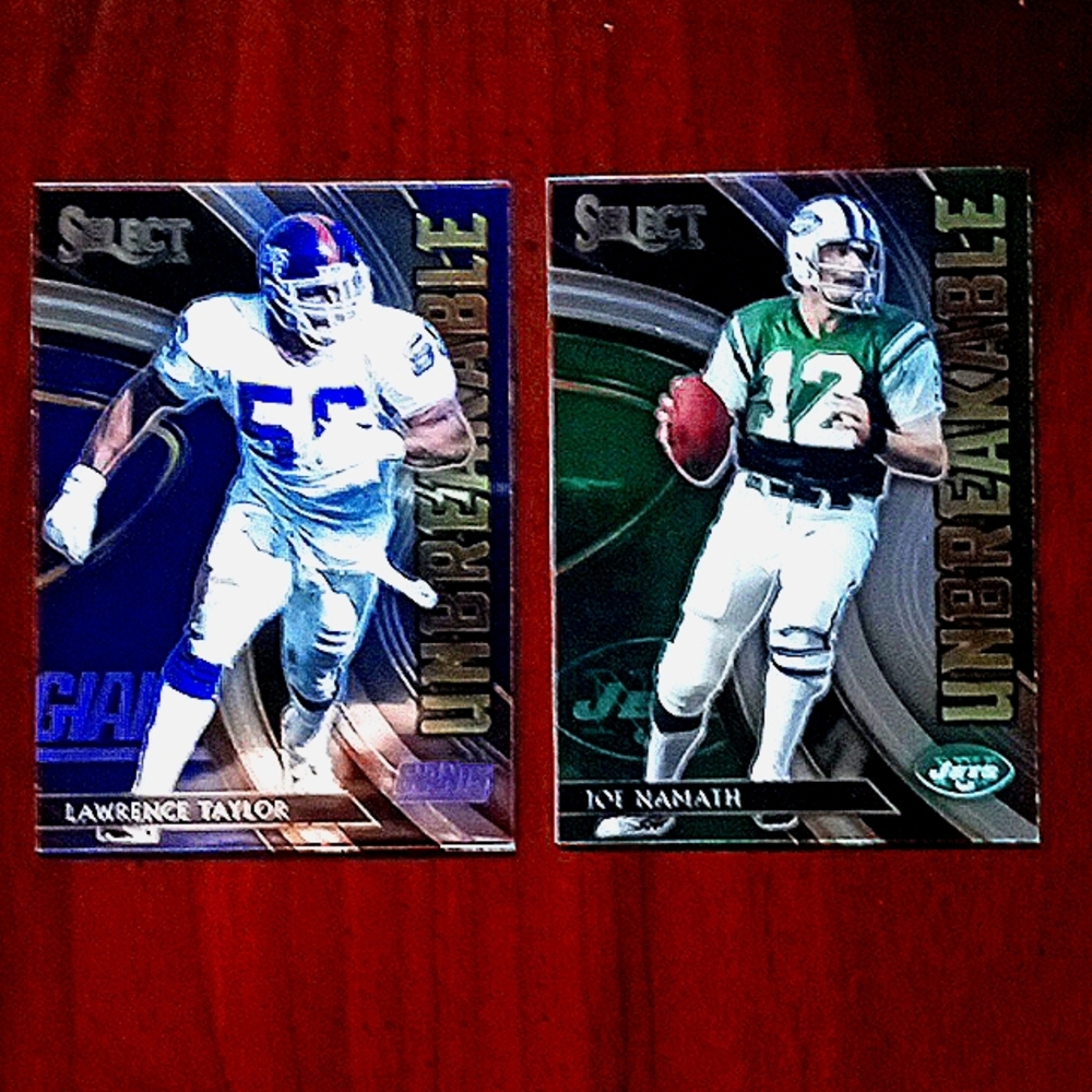 Joe Namath, Lawrence Taylor Unbreakable inserts🔥